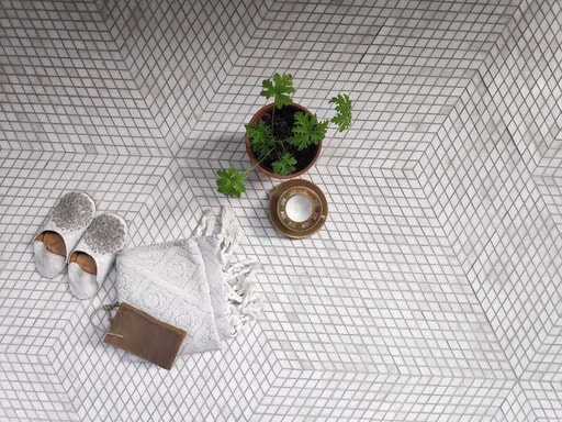 Mosaic Diamond Dolomit White