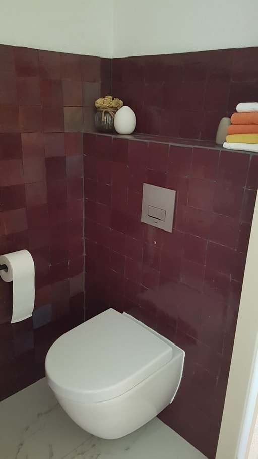 Zellige Aubergine Clair | Marble White