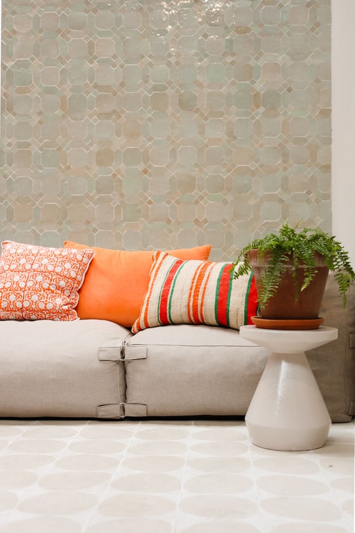 Stones Cream White | Zellige Vert Clair D'Art