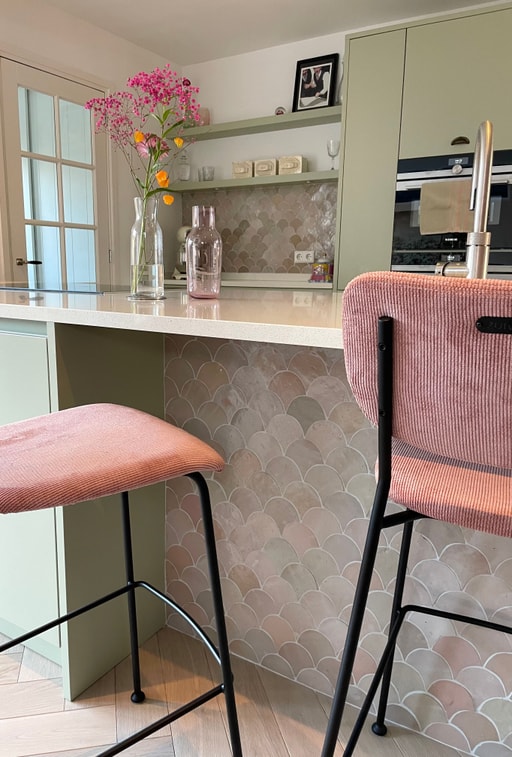 Zellige Gris Rose Poisson Echelles