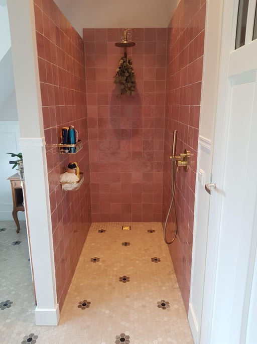 Zellige Rose Doux | Mosaic Hexagon Plain Bottocino