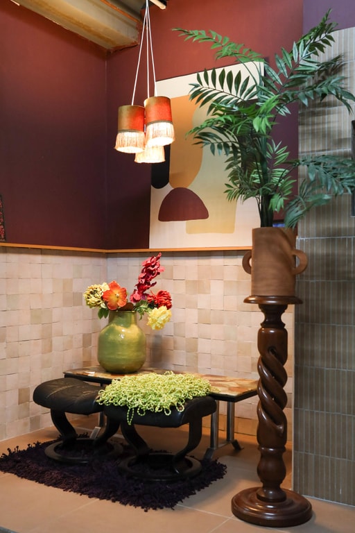 Zellige Gris Rose | Lands Terracotta Stripes