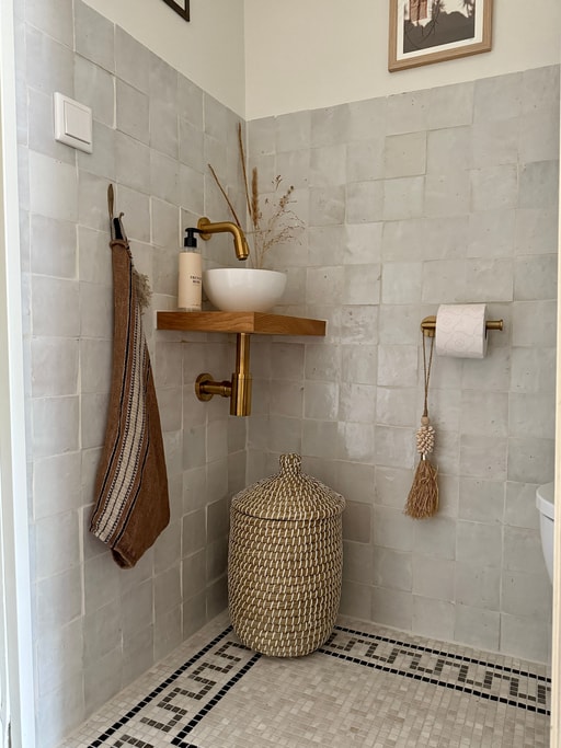 Zellige Blanc | Mosaic Border Plain Bottocino | Mosaic Border Half Pattern Bottocino