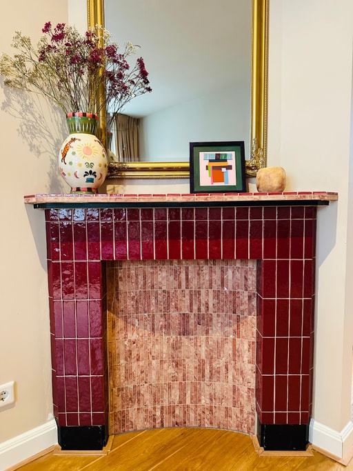 Mosaic KitKat Red Travertine | Ibiza Frambuesa